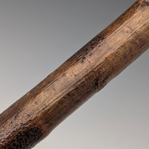 Vintage brown shaft rondelle handle walking stick 93cm